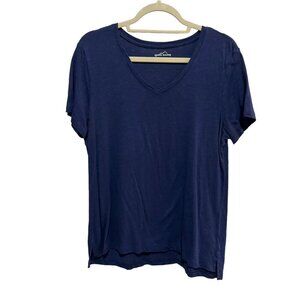 Eddie Bauer - Classic Tee - V-Neck Blue / Purple - Size L